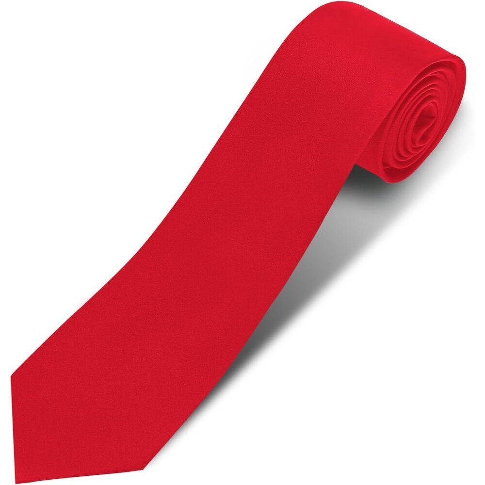 Men's Red Solid Pure Color 3.15" (8cm) Necktie Plain Formal Business Ties